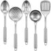 5-Piece Stainless Steel Kitchen Utensil Set — Spoons & Spatula with Ergonomic Handles