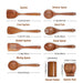 9-Piece Teak Wooden Kitchen Utensil Set with Holder