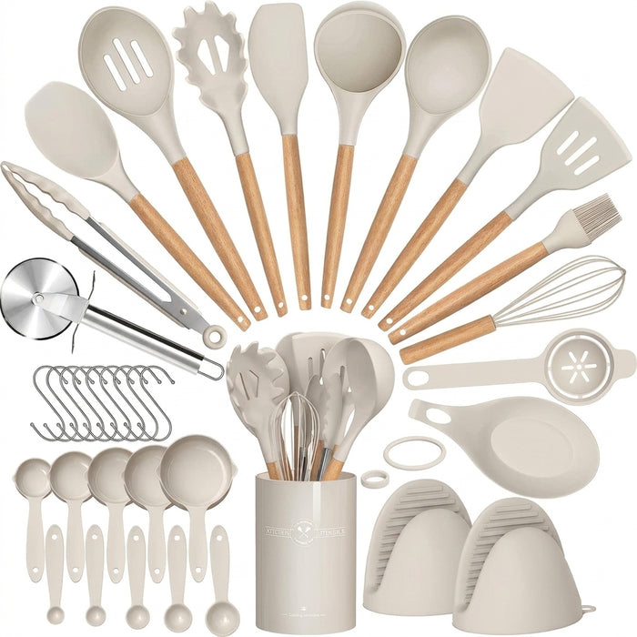 36-piece Silicone Cooking Utensil Set with Holder