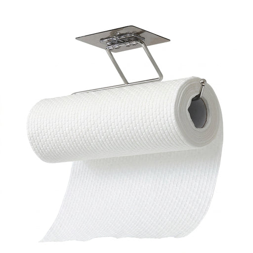 Under-Cabinet Self-Adhesive Paper Towel Holder — Stainless Steel, 27 x 7 cm