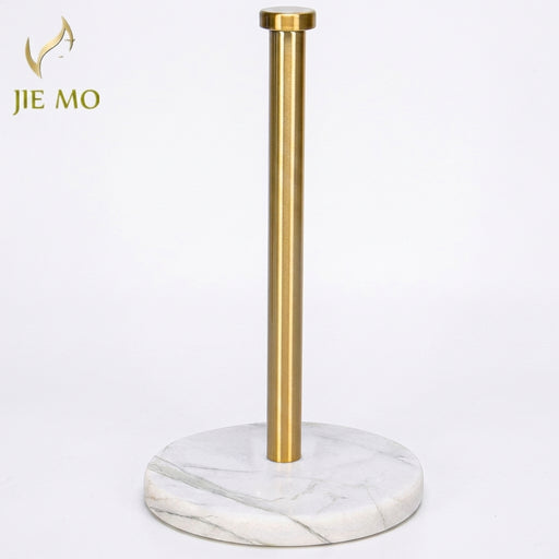 Marble Vertical Paper Towel & Plastic Wrap Rack — Brushed Gold