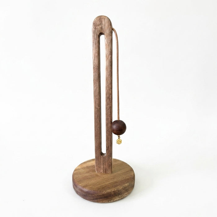 Solid Wood Paper Towel & Wrap Holder — Cat Paw / Four‑Leaf Clover / Cat