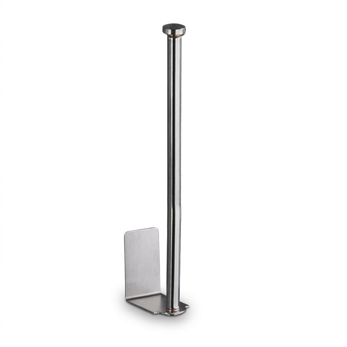No‑Punch Stainless Steel Paper Towel Holder — Adhesive Kitchen Roll & Wrap Rack