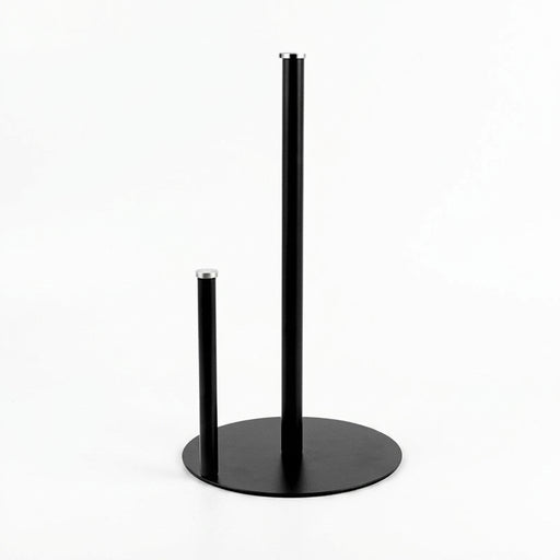Paper Towel Holder — Weighted Base Countertop Roll Organiser (Black)