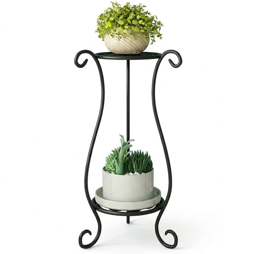 Double-Layer Metal Plant Stand — Multi-Layer Floor Display (1 pack)