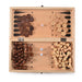 3-in-1 Wooden Board Game Set — Chess, Draughts & Backgammon, 29×29cm