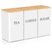 3‑Piece Coffee, Tea & Sugar Canister Set — Stainless Steel with Airtight Bamboo Lids