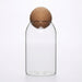 Hand‑blown Glass Storage Jars with Ball Cork Stopper — Transparent Kitchen Organiser for Tea, Spices & Nuts