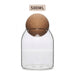 Hand‑blown Glass Storage Jars with Ball Cork Stopper — Transparent Kitchen Organiser for Tea, Spices & Nuts