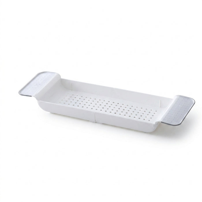 Extendable Bathtub Shelf Tray — Shower Caddy, Book & Towel Holder