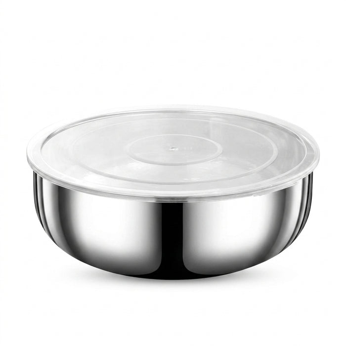 Stainless Steel Mixing Bowl with Lid — Heavy-Duty, Dishwasher-Safe
