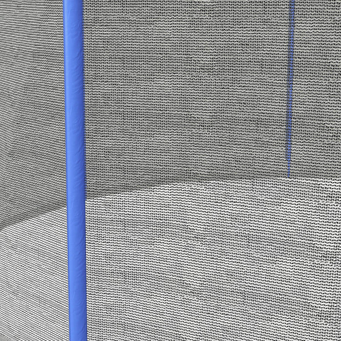 SPORTNOW 10ft Trampoline Net Replacement with 6 Plastic Pole Covers, Weather-Resistant Trampoline Netting Replacement with Zipped Entrance, Poles Not Included, Blue