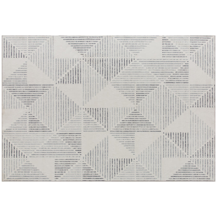 HOMCOM Modern Area Rug, Geometric Pattern Non-Slip Washable Rug, Soft Floor Carpet for Living Room, Bedroom, Dining Room, Home Office, 170 x 120 cm, Grey