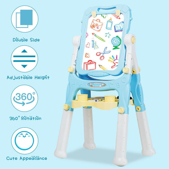 Double Sided Magnetic Children's Easel with Storage Tray-