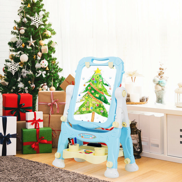 Double Sided Magnetic Children's Easel with Storage Tray-