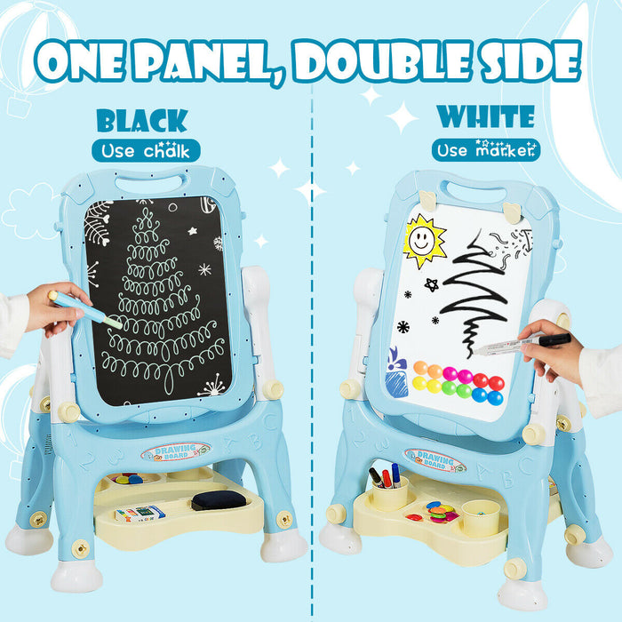 Double Sided Magnetic Children's Easel with Storage Tray-