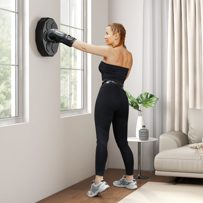 Punch Pro AudioBox - Wall-Mounted Beat Boxing Machine with Bluetooth & LED Lights - Perfect for Rhythmic Boxing Workouts