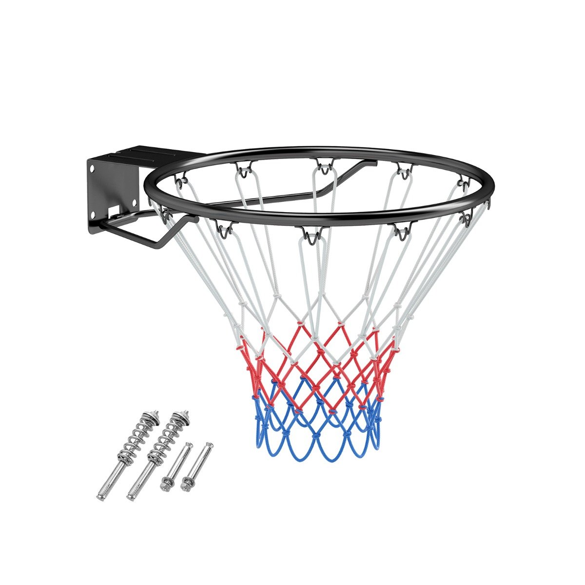Wall Mounted Basketball Hoop with Double Spring and All Weather Net ...