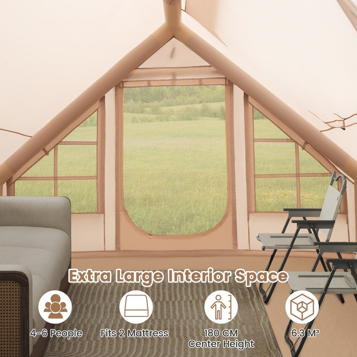 4-6 People Waterproof Inflatable Camping Tent with Pump-