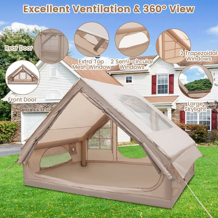 4-6 People Waterproof Inflatable Camping Tent with Pump-