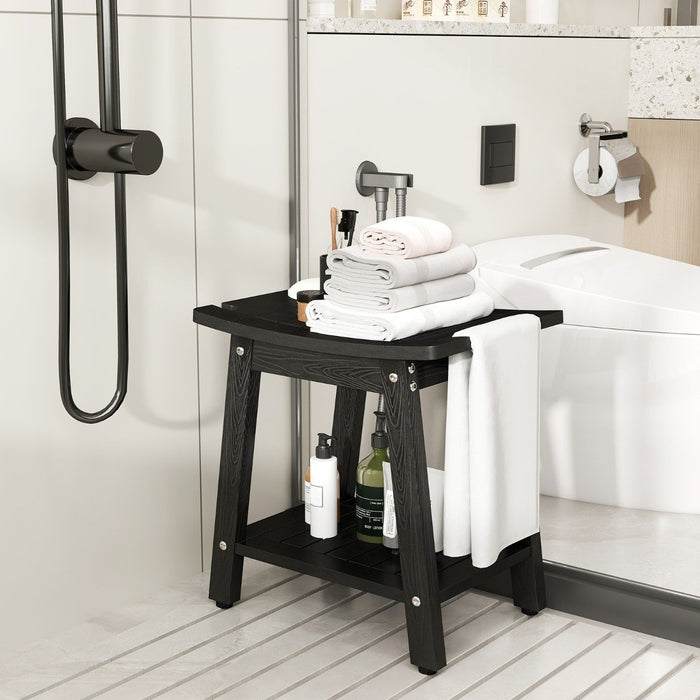 Waterproof Shower Bench Seat HIPS Shower Stool with Handle-