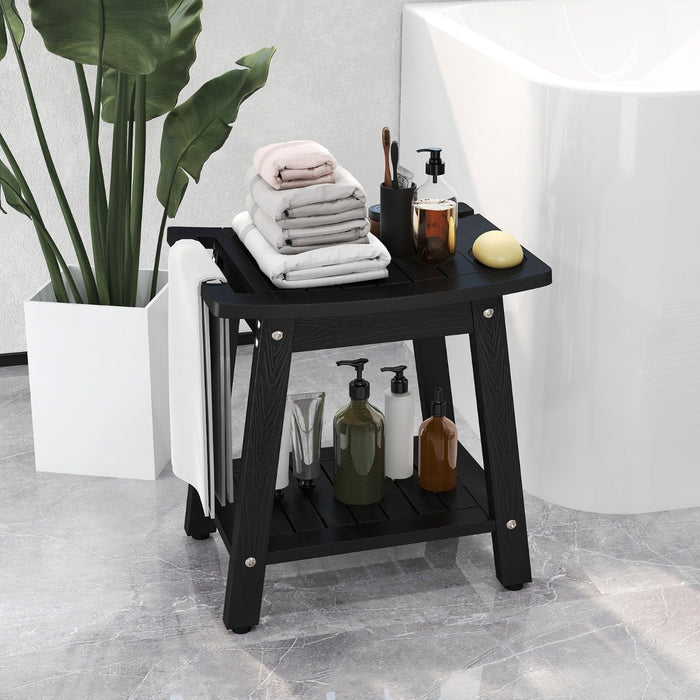 Waterproof Shower Bench Seat HIPS Shower Stool with Handle-