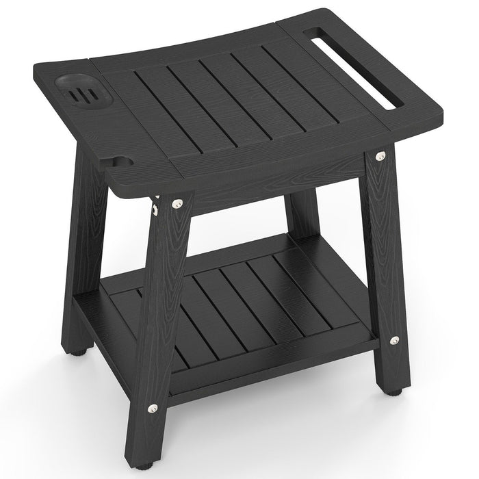 Waterproof Shower Bench Seat HIPS Shower Stool with Handle-