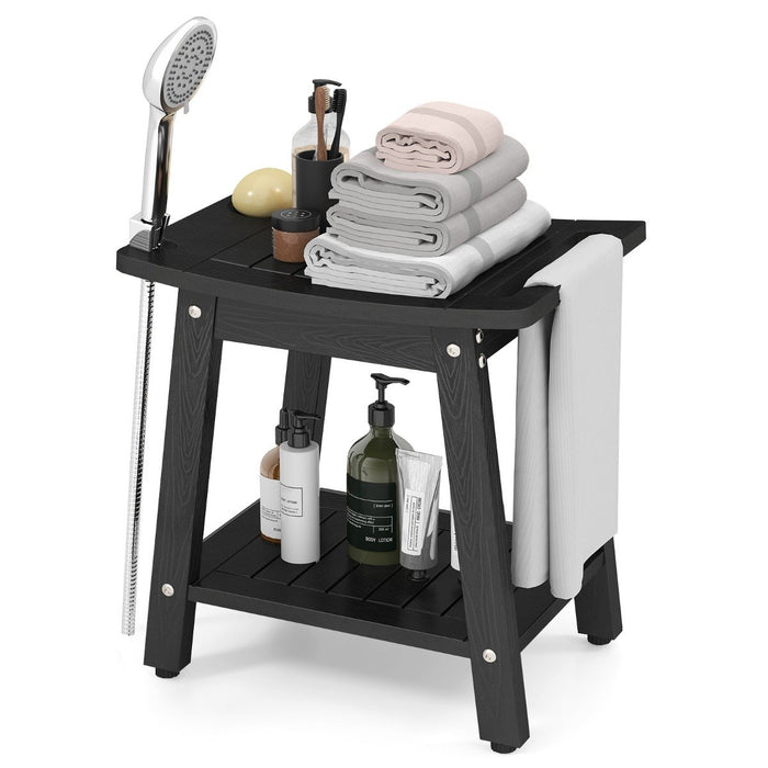 Waterproof Shower Bench Seat HIPS Shower Stool with Handle-