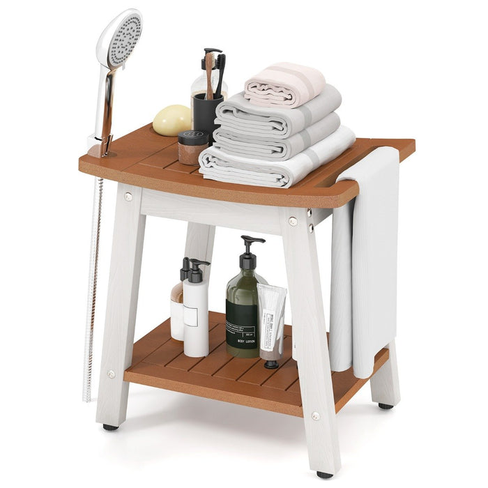 Waterproof Shower Bench Seat HIPS Shower Stool with Handle-