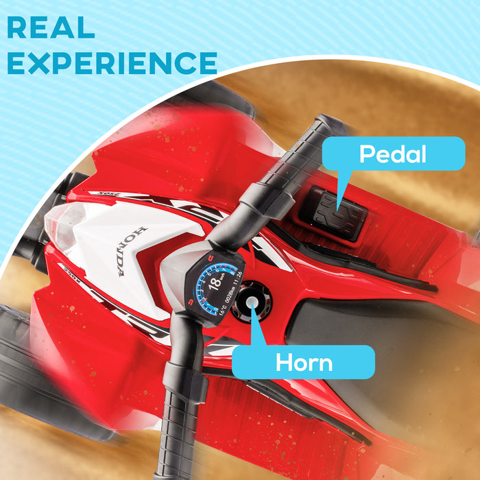 Honda Licensed Electric Quad Bike for Kids - 6V Battery-Powered ATV Ride-On Toy, Red - Perfect for Toddlers Aged 1.5-3 Years
