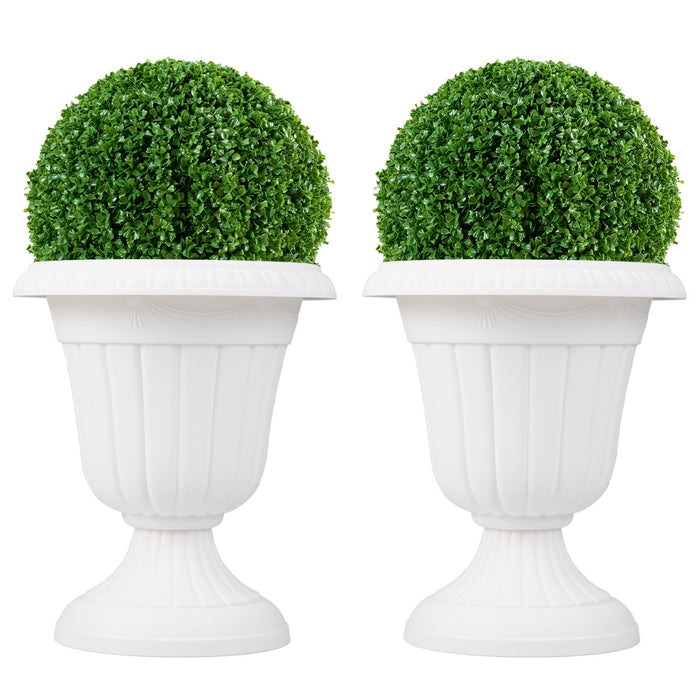 46cm Tall Vintage Planters Set of 2 Urn Plastic Flower Pots-