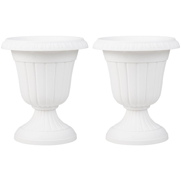 46cm Tall Vintage Planters Set of 2 Urn Plastic Flower Pots-