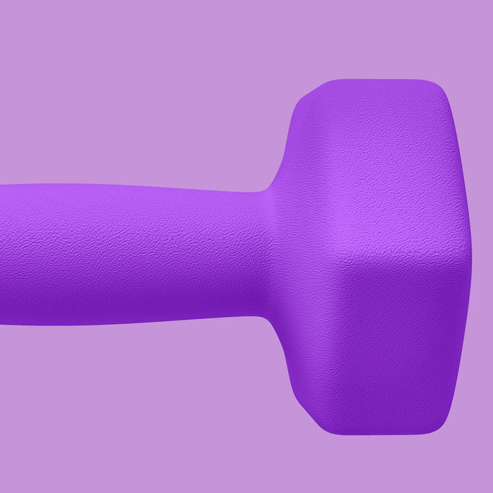 Hexagonal Dumbbells 2-Pack - 4kg Each with Non-Slip Grip, Home Gym Equipment, Purple - Ideal for Strength Training and Fitness Enthusiasts