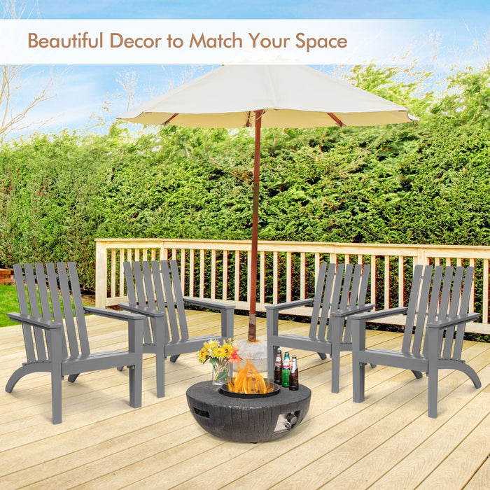 Wood Adirondack Chair with Solid Acacia Wood and 160KG Weight Capacity-