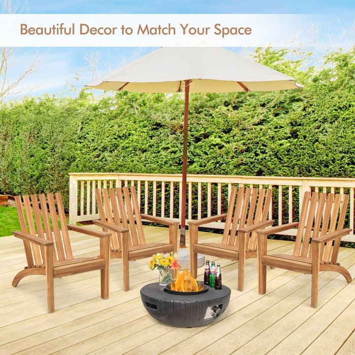 Wood Adirondack Chair with Solid Acacia Wood and 160KG Weight Capacity-