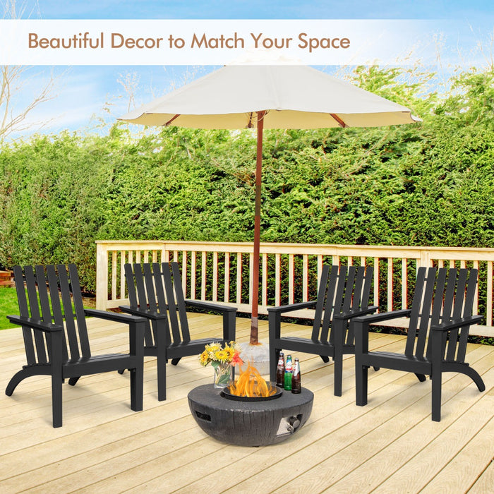 Wood Adirondack Chair with Solid Acacia Wood and 160KG Weight Capacity-