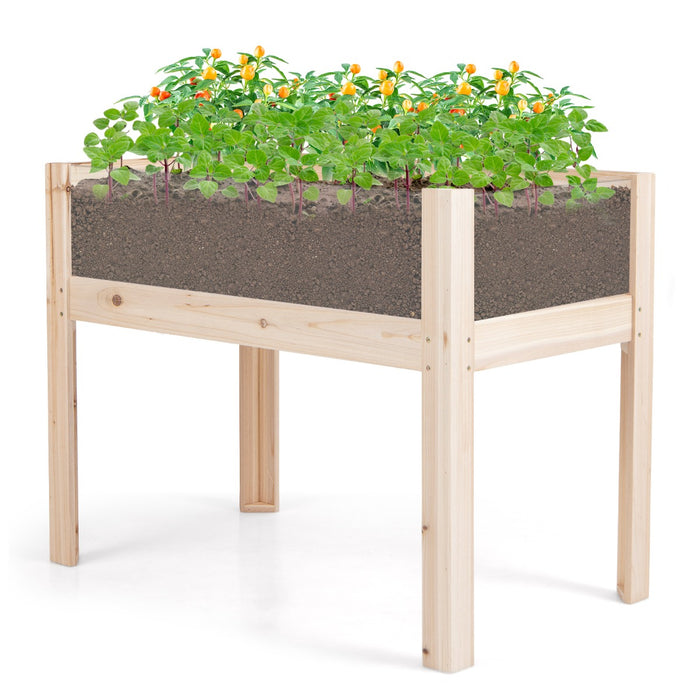 Wood Raised Garden Bed with Movable Boards and Acrylic Panels-