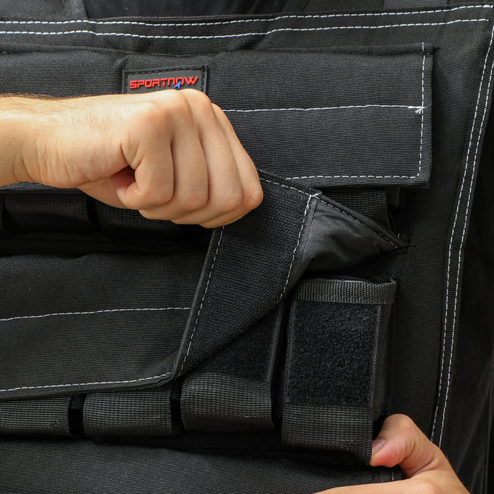 SPORTNOW 20KG Adjustable Weighted Vest, Running Weight Vest, with 30 Metal Weights, Reflective Strips, for Running, Exercise