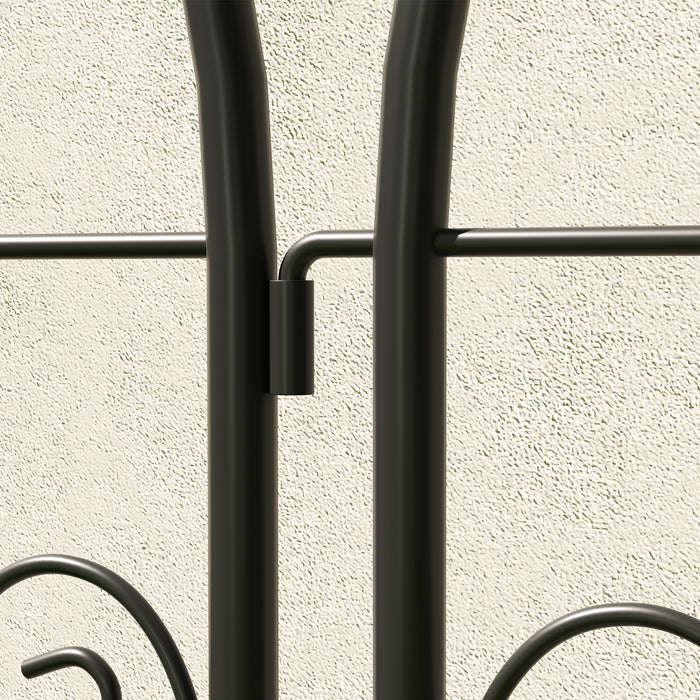Outsunny Set of 2 Garden Trellis, Metal Fence Panels for Climbing Outdoor Plants, Flowers, 180 x 50cm