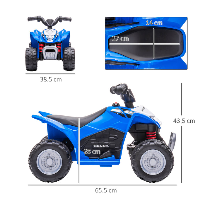 Honda 6V Electric Quad Bike for Kids - Battery-Powered ATV Ride On, Blue - Ideal for Toddlers Aged 1.5-3 Years