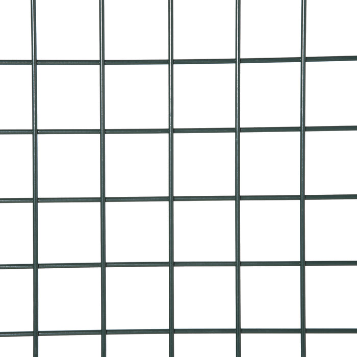HOMCOM Green Steel Garden Gate with Lock and 3 Keys 97 x 150cm, Green
