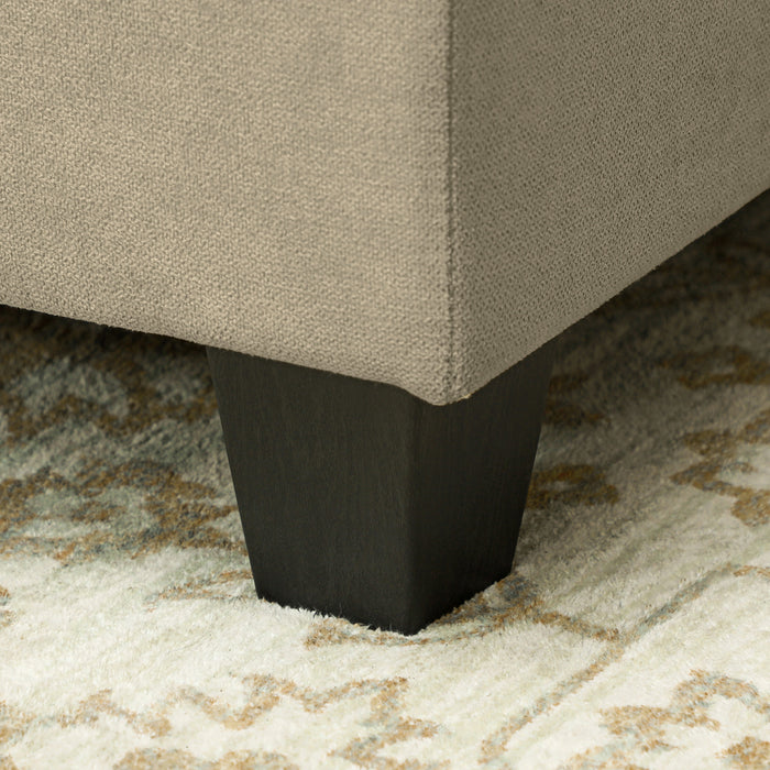 HOMCOM Convertible Modular Sectional Sofa with Storage, 3 Seater Sofa Set, L Shaped Sofa Couch with Ottoman, Wood Frame for Living Room, Light Brown | Aosom UK