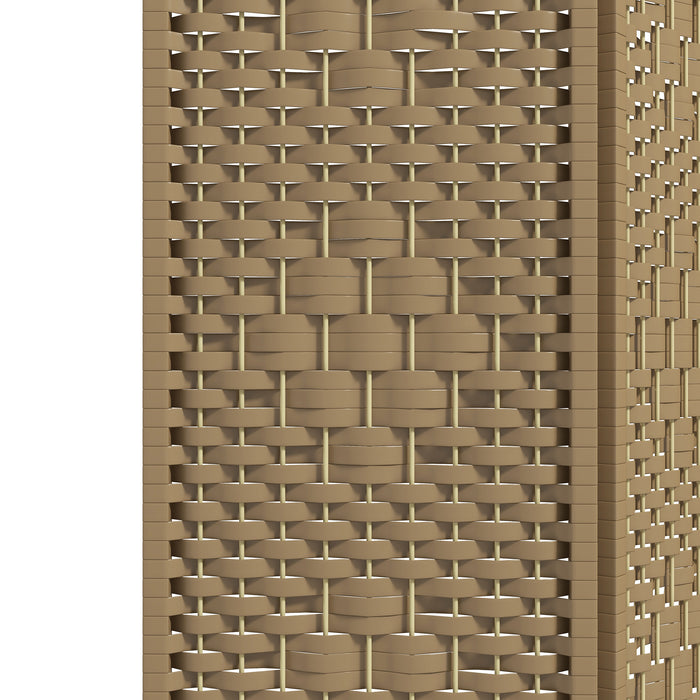 HOMCOM 3 Panel Folding Room Divider, Privacy Screen, Paravent Partition Separator for Living Room, Bedroom, Natural Wood