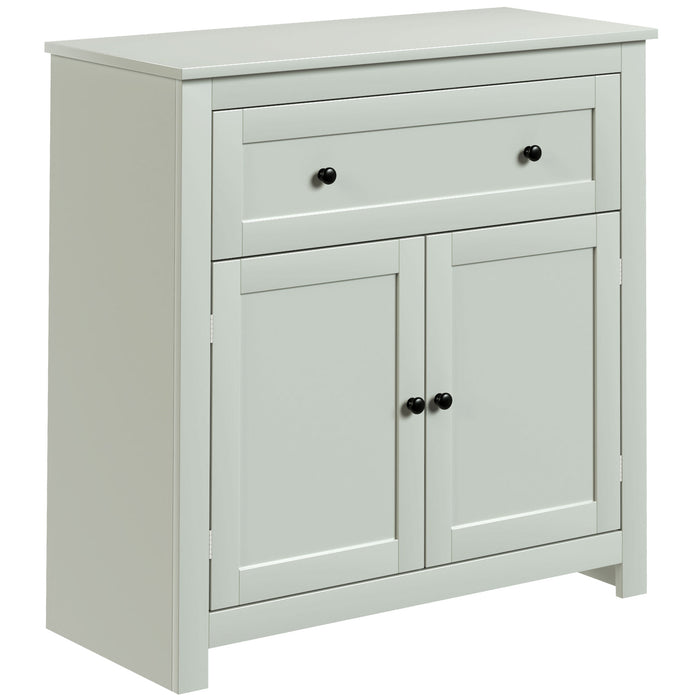 HOMCOM Sideboard Storage Cabinet, Modern Kitchen Cupboard with Adjustable Shelf, Drawer and Double Doors, Green