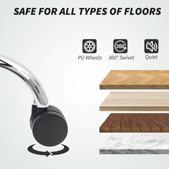 HOMCOM Super Padded Faux Leather Office Chair - Charcoal Grey