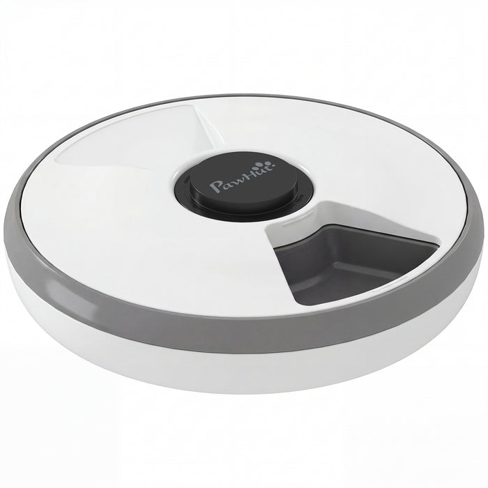 PawHut Automatic Cat Feeder Programmable Timer for Dry Wet Food Cat Food Dispenser with Ice Pack for 6 Meals