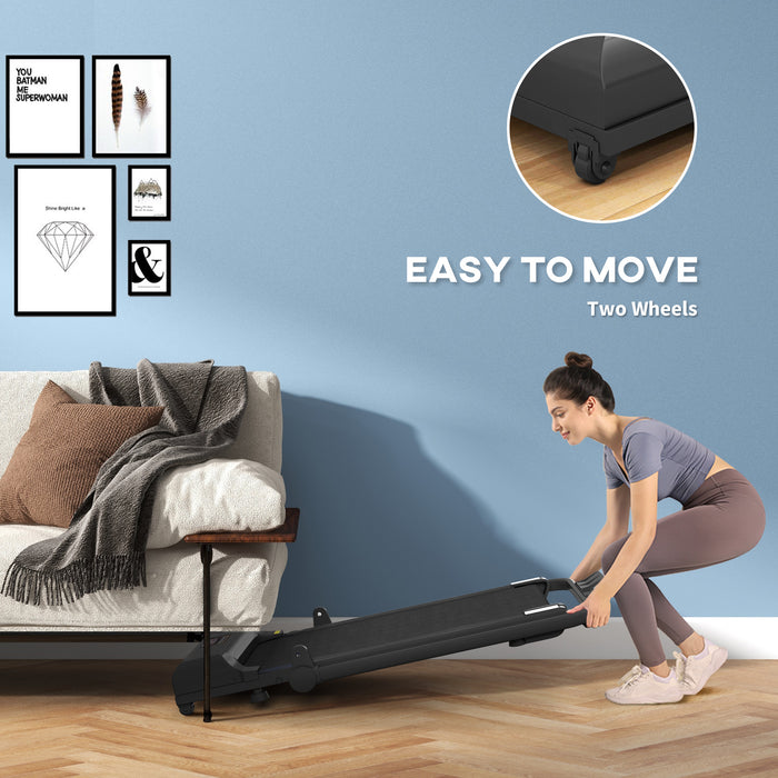 HOMCOM 2.5HP Walking Pad Treadmill, Folding Under Desk Treadmill Walking Machine, 1-10KM/H, with Remote Control