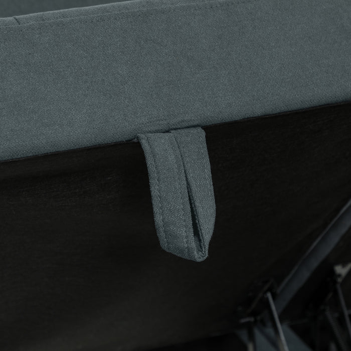 HOMCOM 'L' Shape Modular Storage Sofa - Dark Grey