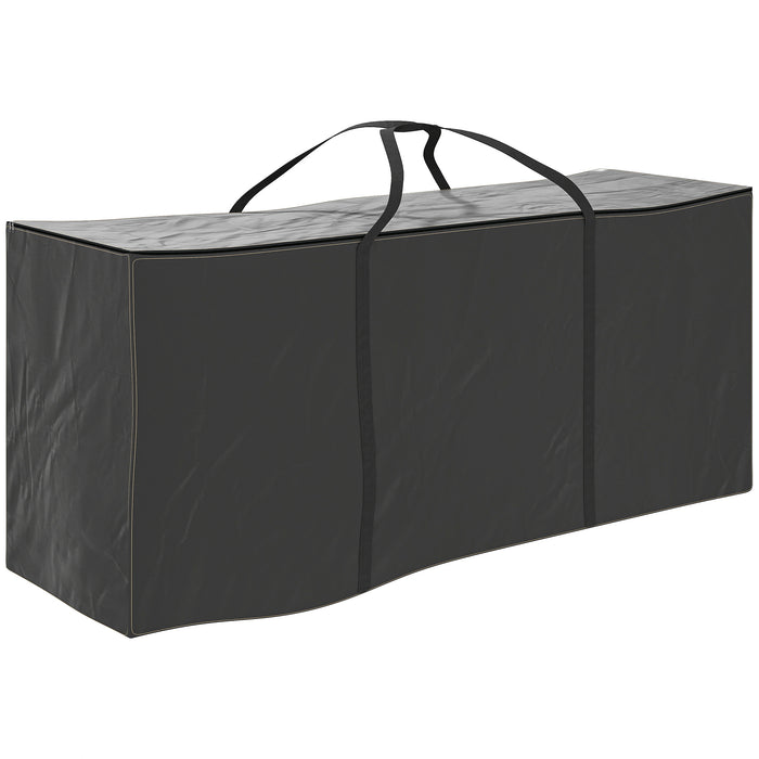 Outsunny 720 L Outdoor Garden Cushion Storage Bag, Heavy Duty 600D Oxford Fabric Waterproof Garden Furniture Cushion Storage Bag with 2-Way Zip for Tent, Christmas Tree, 175 x 55 x 75 cm, Black