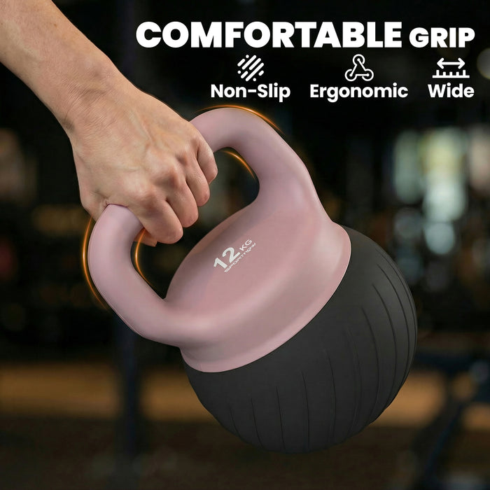 SPORTNOW Soft Kettlebell, 12kg Kettle Bell with Anti-Slip Grip for Home Gym Weight Lifting and Strength Training